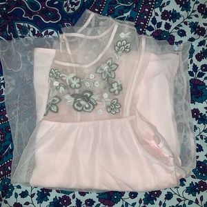 hollister tulle embroidered tank top